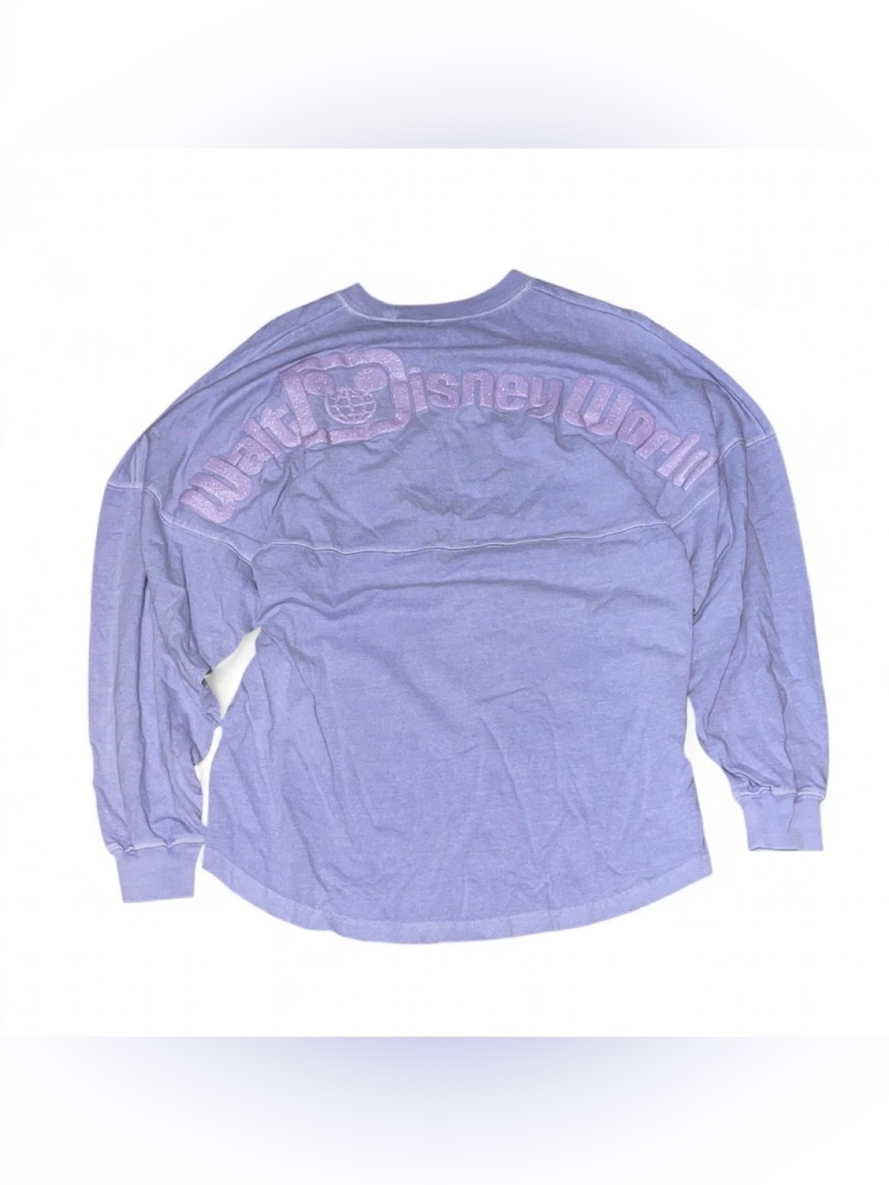 Disney Spirit Jersey Purple Sparkle Spellout Oversized Long Sleeves Shirt